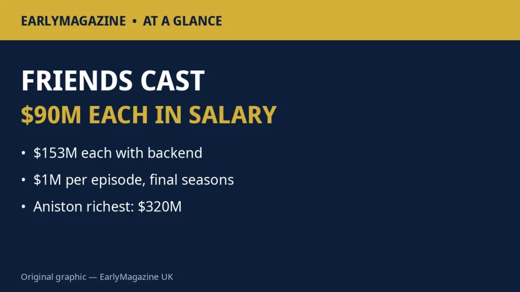 How Much the Friends Cast Made: $90M in Salary Each Friends cast salaries at a glance